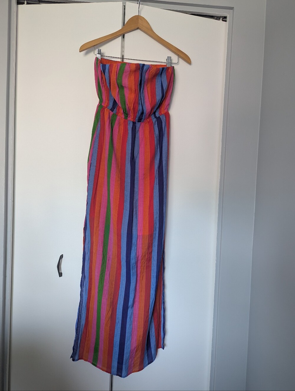 Colourful summer tube dress